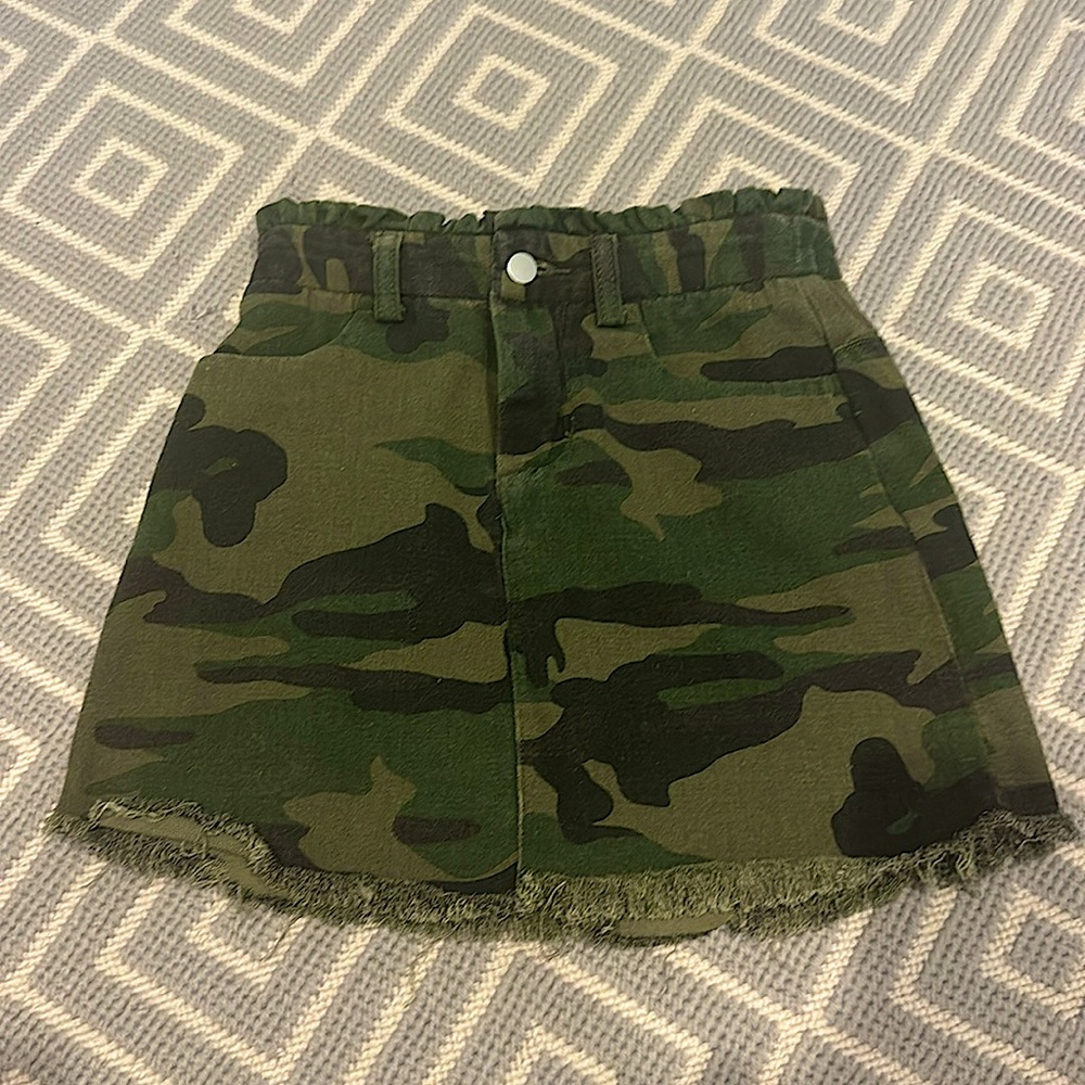 Kids camp mini skirt with fringe